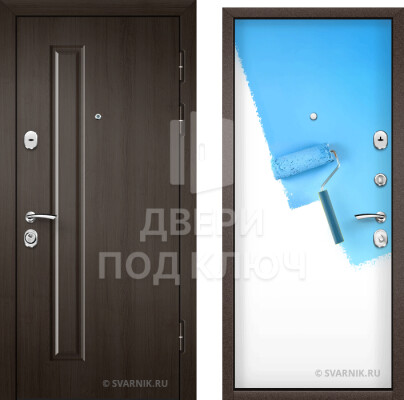 Входная стальная дверь в коттедж под покраску ДПК-12810