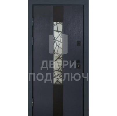 Премиум одностворчатая уличная входная дверь со стеклом для квартиры, цена ДПК-11350